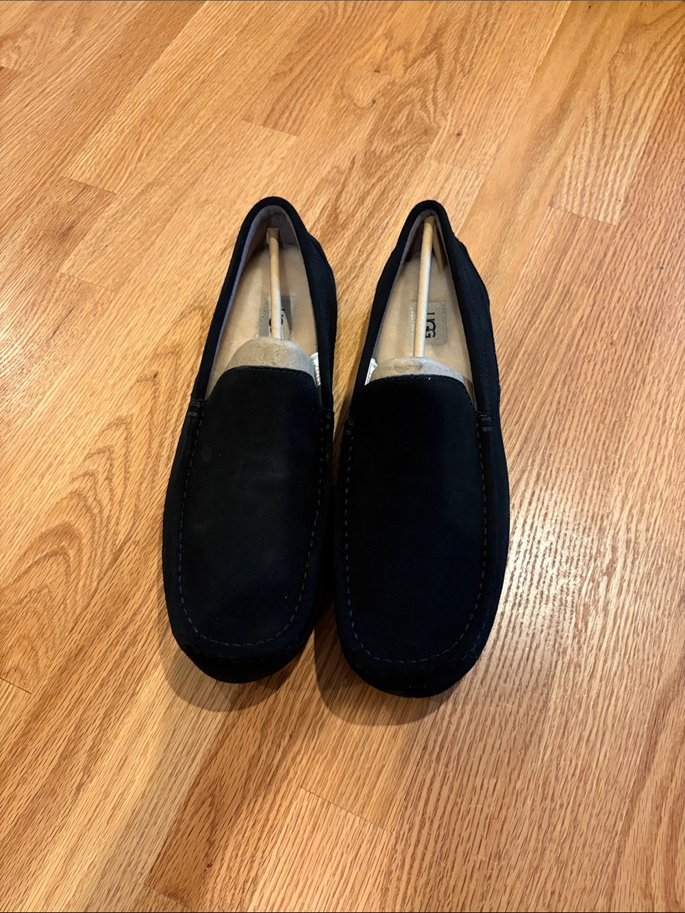 UGG Men's Black Suede Slip-On Loafers